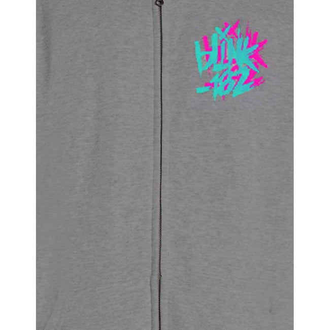 Grey - Side - Blink 182 Unisex Adult Six Arrow Smiley Full Zip Hoodie
