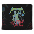 Black-Multicoloured - Front - Metallica Justice For All Wallet