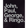 Black - Side - The Beatles Unisex Adult John Paul George & Ringo T-Shirt