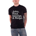 Black - Front - The Beatles Unisex Adult John Paul George & Ringo T-Shirt