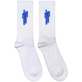 White-Blue - Front - Billie Eilish Unisex Adult Blohsh Logo Terrycloth Ankle Socks