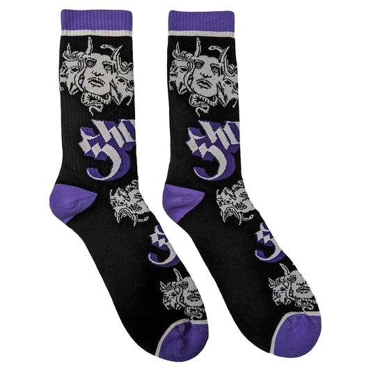 Black - Front - Ghost Unisex Adult Copia Ankle Socks