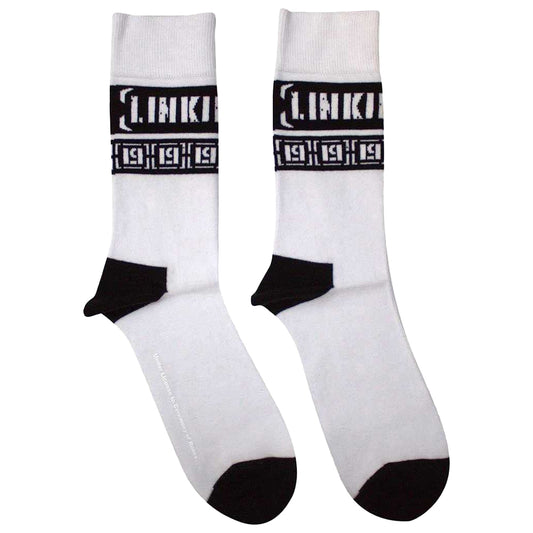 White - Front - Linkin Park Unisex Adult LP Repeat Print Ankle Socks