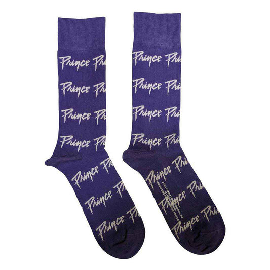 Purple - Front - Prince Unisex Adult Repeat Logo Ankle Socks