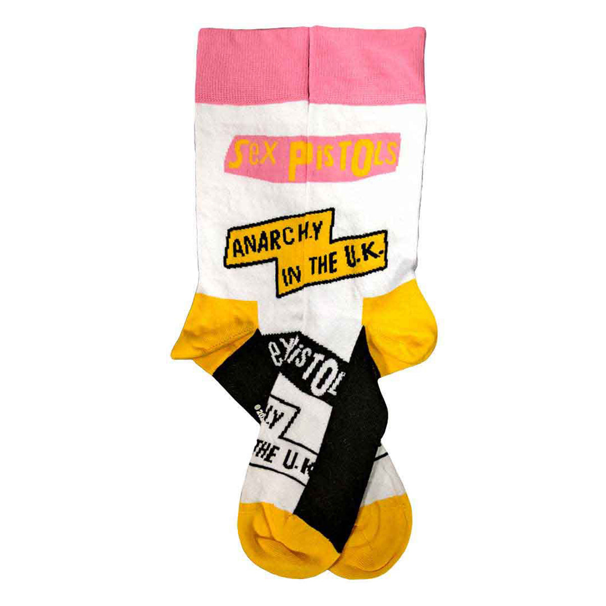White - Back - Sex Pistols Unisex Adult Anarchy In The UK Ankle Socks
