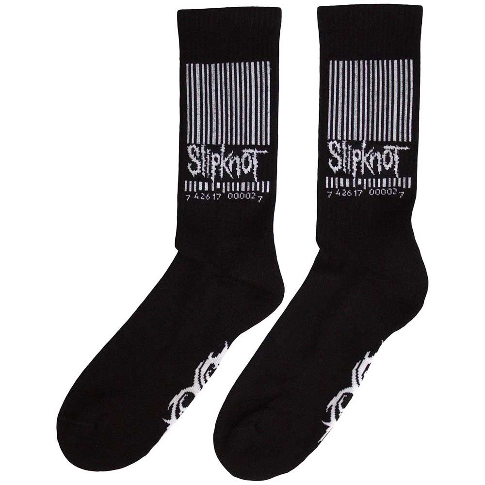 Black - Back - Slipknot Unisex Adult Tribal S Barcode Terrycloth Ankle Socks