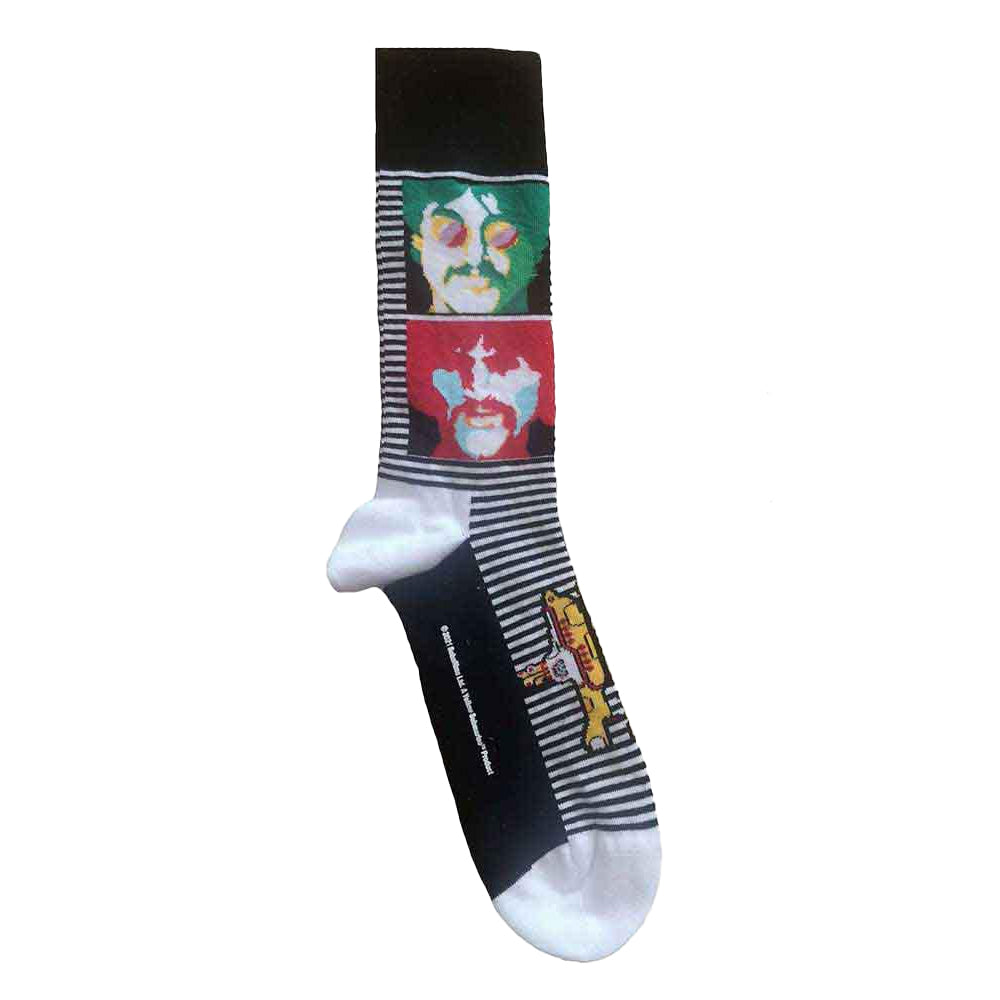 Black - Back - The Beatles Unisex Adult Sea Of Science Faces Ankle Socks
