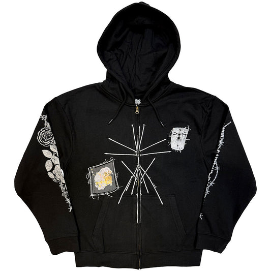 Black - Front - Bring Me The Horizon Unisex Adult Nailed Symbol Back Print Full Zip Hoodie