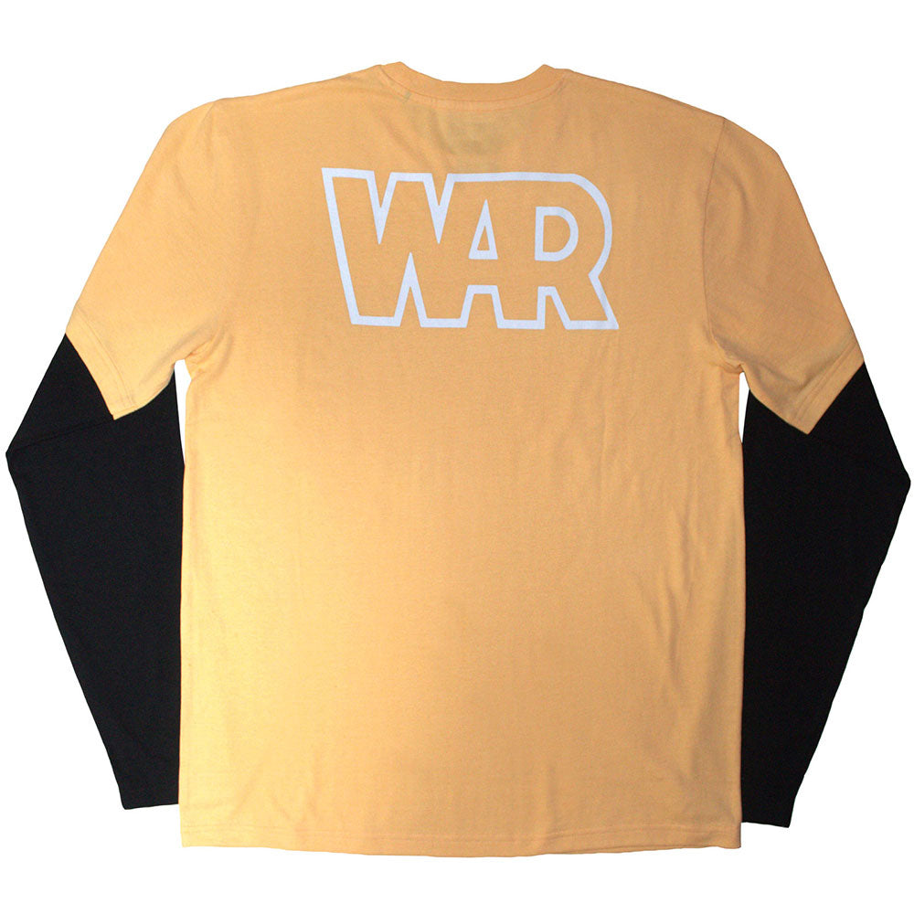 Sand-Black - Back - War Unisex Adult Car Layered Long-Sleeved T-Shirt