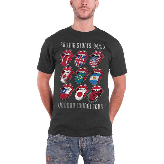Charcoal Grey - Front - The Rolling Stones Unisex Adult Voodoo Lounge Tongue T-Shirt