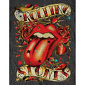 Charcoal Grey - Back - The Rolling Stones Womens-Ladies Stars Logo T-Shirt