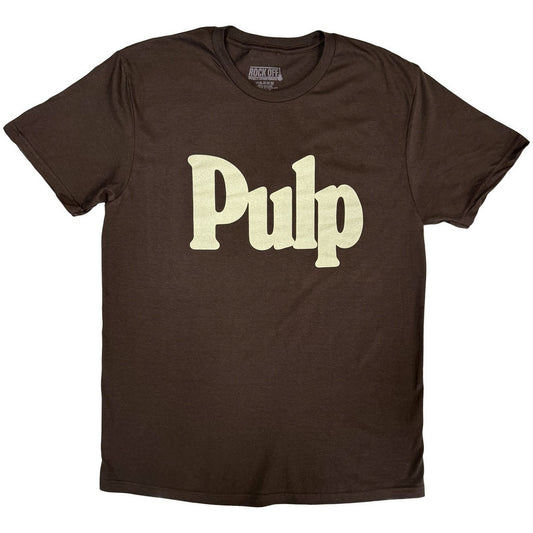 Brown - Front - Pulp Unisex Adult Logo T-Shirt