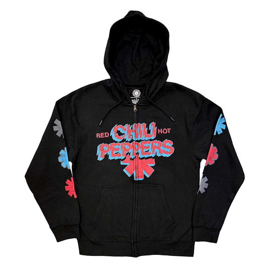Black - Front - Red Hot Chili Peppers Unisex Adult Full Zip Hoodie