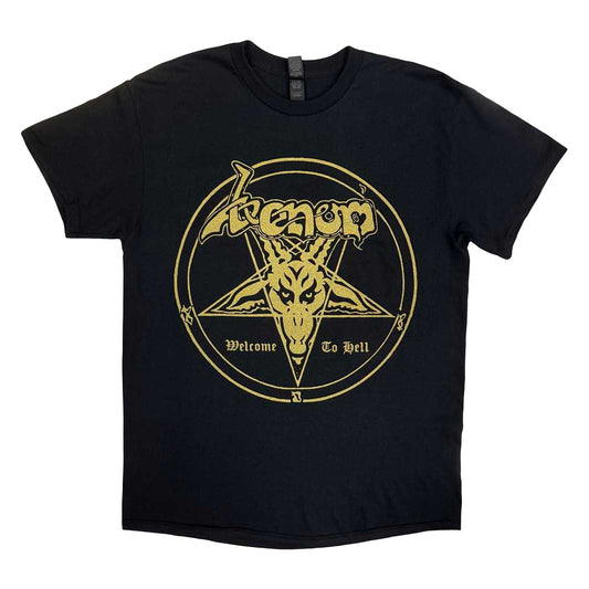 Black - Front - Venom Unisex Adult Welcome To Hell Back Print T-Shirt