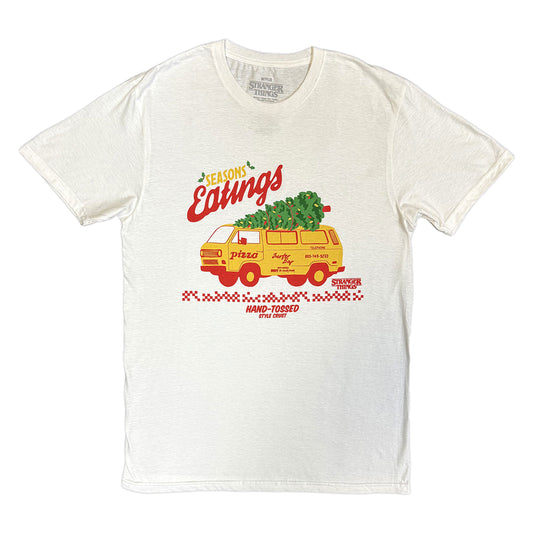 White - Front - Stranger Things Unisex Adult Season Of Eating Hand Tossed T-Shirt