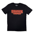 Black - Front - Stranger Things Unisex Adult Christmas Lights Logo T-Shirt