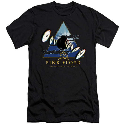 Black - Front - Pink Floyd Unisex Adult Clocks T-Shirt