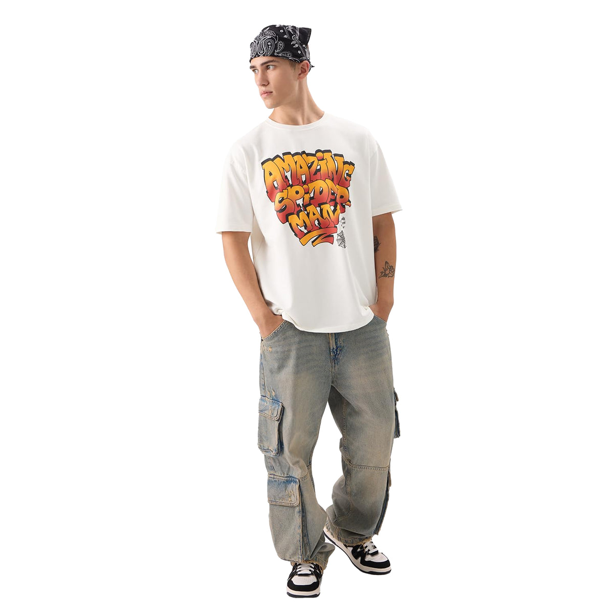 White - Lifestyle - The Amazing Spider-Man Unisex Adult Lunge T-Shirt