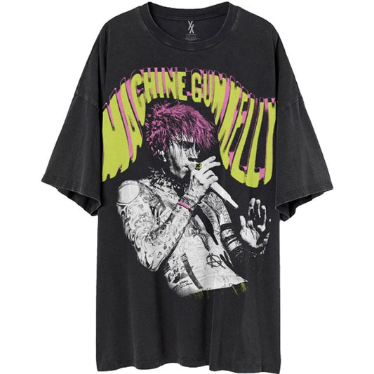 Black - Front - Machine Gun Kelly Unisex Adult Tickets To My Downfall Oversized T-Shirt