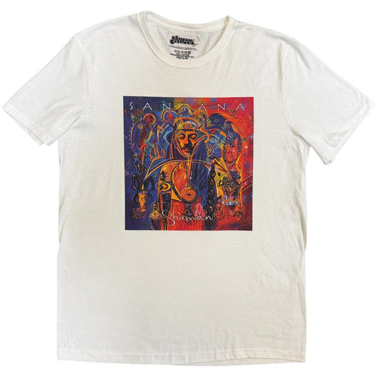 White - Front - Santana Unisex Adult Shaman T-Shirt