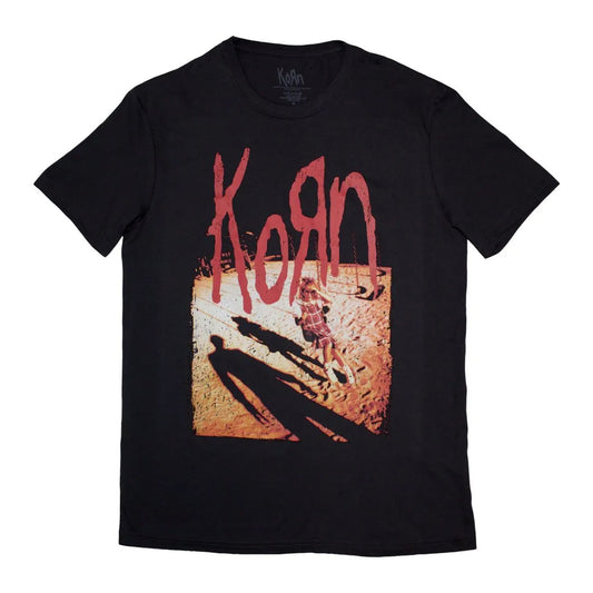 Black - Front - Korn Unisex Adult Shadow Playground T-Shirt
