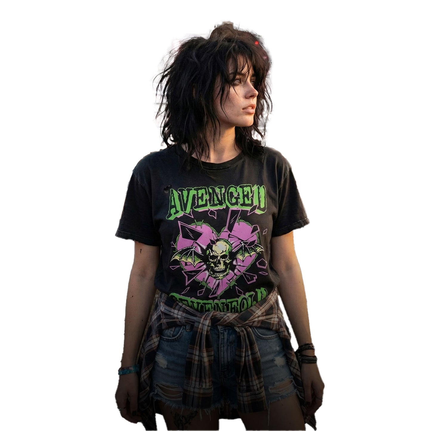 Black - Back - Avenged Sevenfold Unisex Adult Heart Break T-Shirt