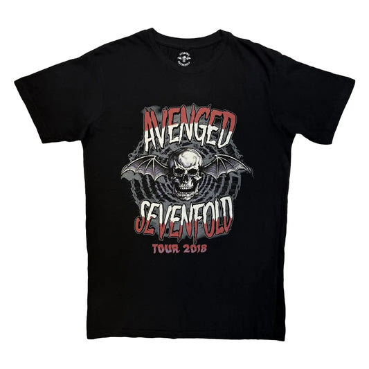 Black - Front - Avenged Sevenfold Unisex Adult Tour ´18 T-Shirt