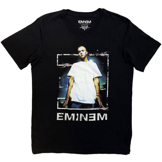 Black - Front - Eminem Unisex Adult Pose T-Shirt