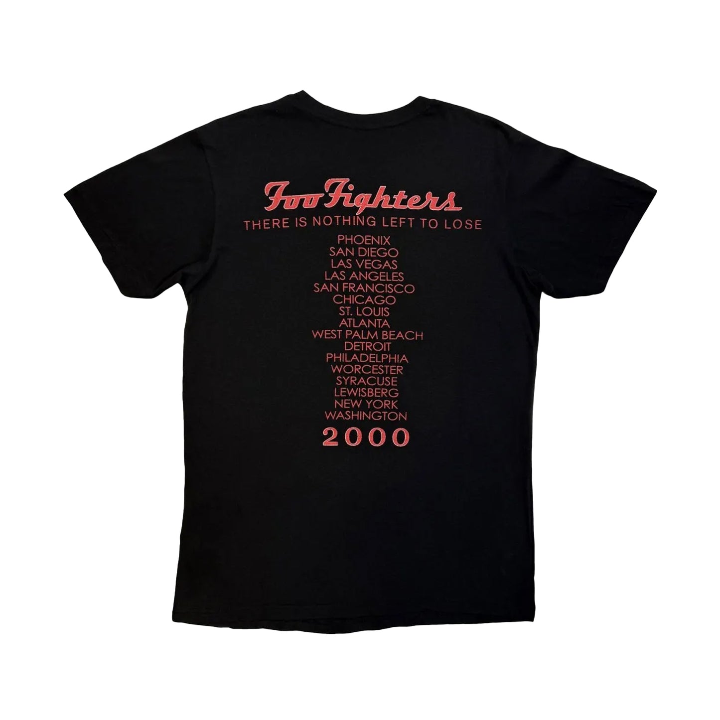 Black - Back - Foo Fighters Unisex Adult Nothing Left To Lose Tour T-Shirt