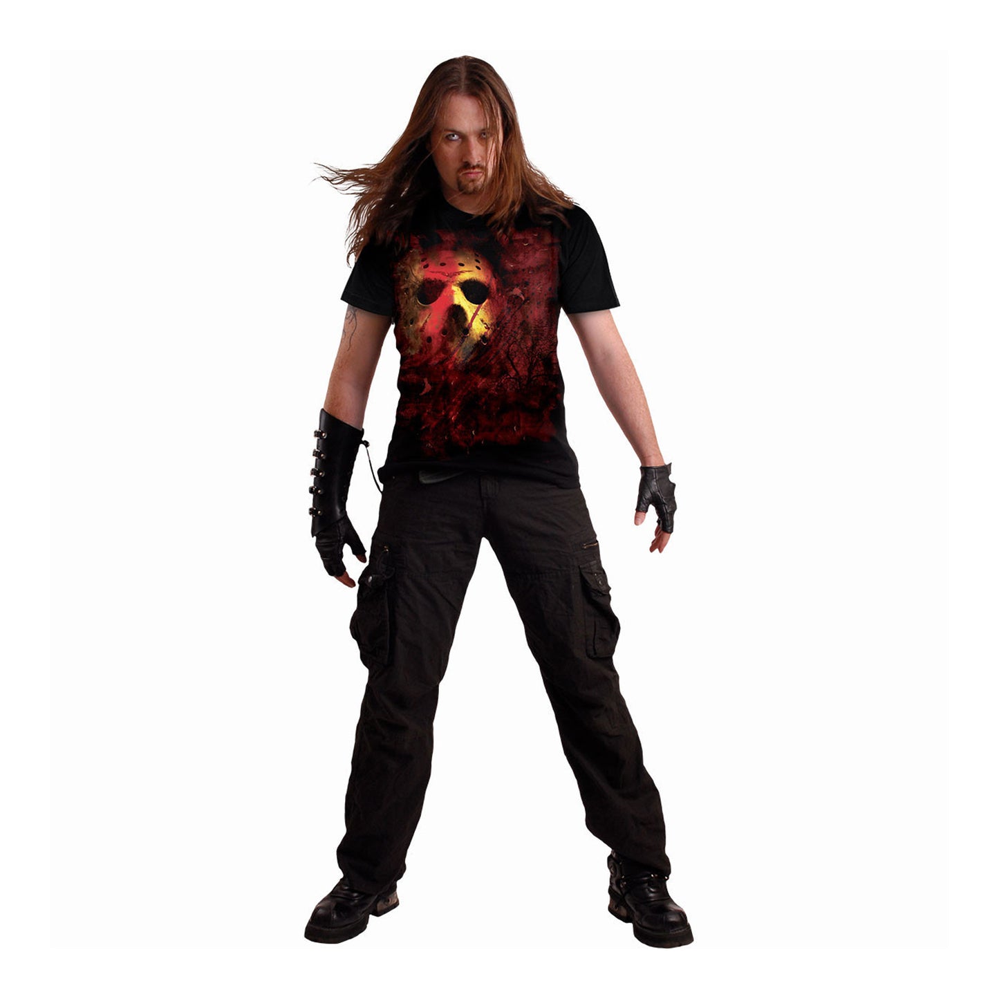 Black - Side - Friday The 13th Unisex Adult Jason Lives Back Print T-Shirt