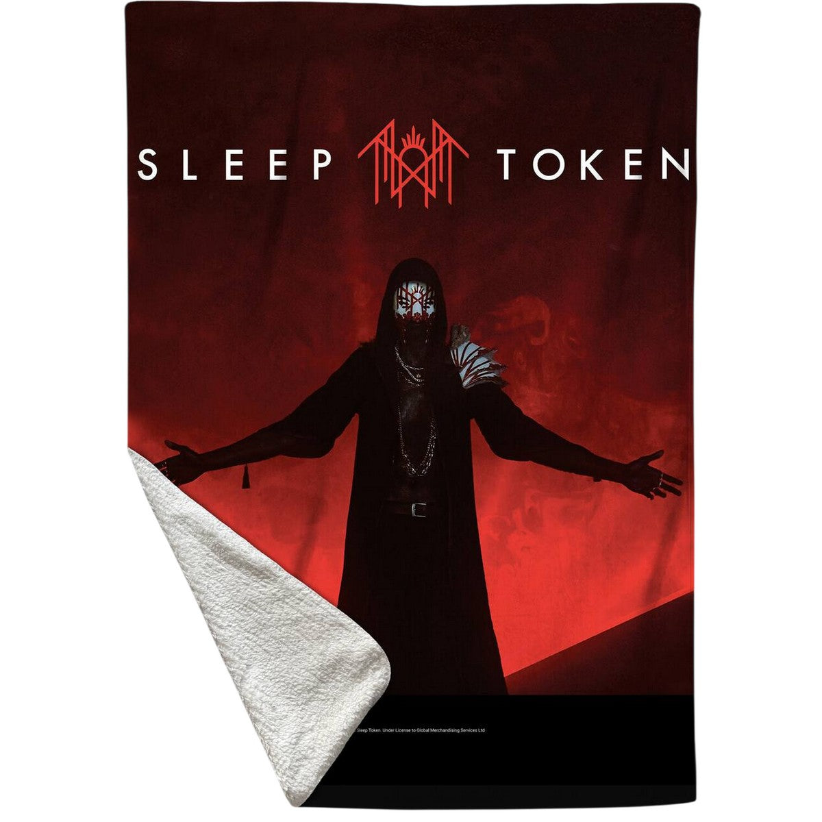 Multicoloured - Back - Sleep Token Sherpa Fleece Red Light Blanket