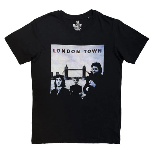 Black - Front - Paul McCartney & Wings Unisex Adult London Town Back Print T-Shirt