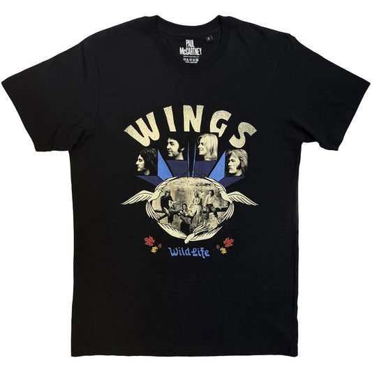 Black - Front - Paul McCartney Unisex Adult Wildlife T-Shirt