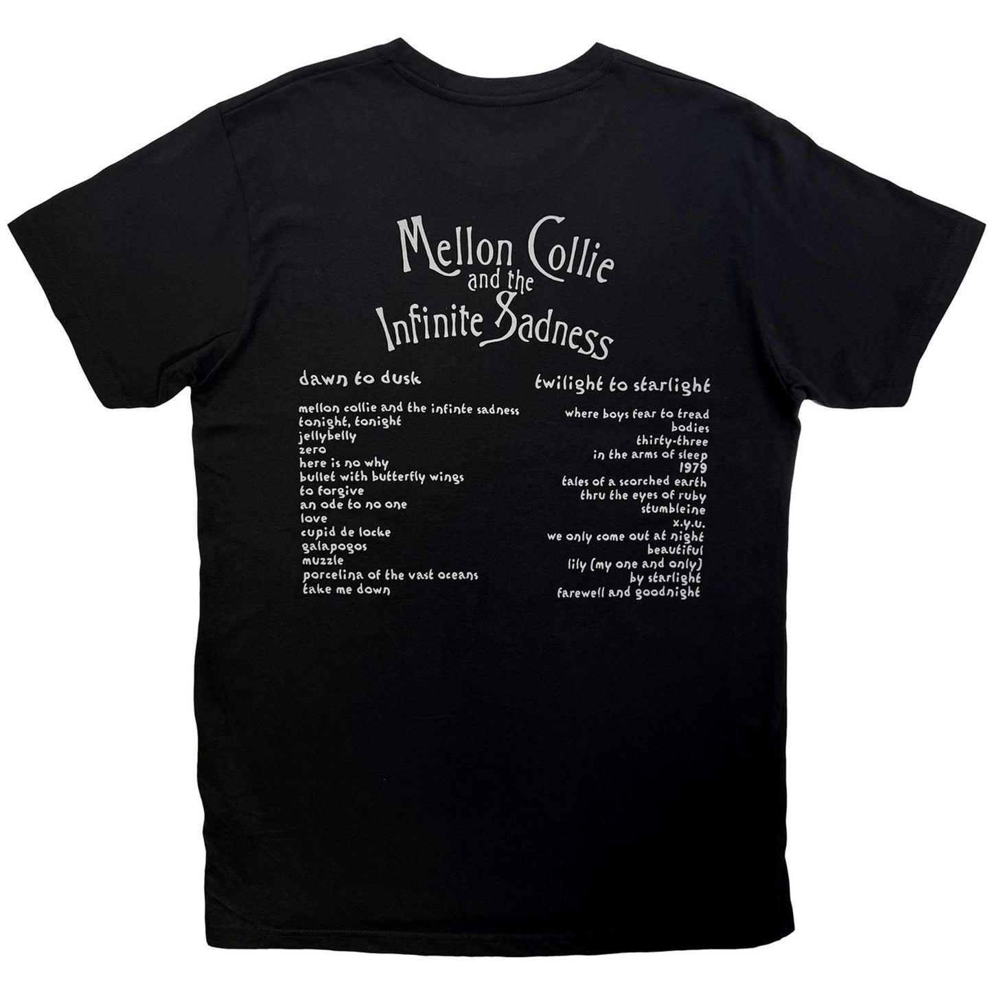 Black - Back - The Smashing Pumpkins Unisex Adult Mellon Collie Animals T-Shirt