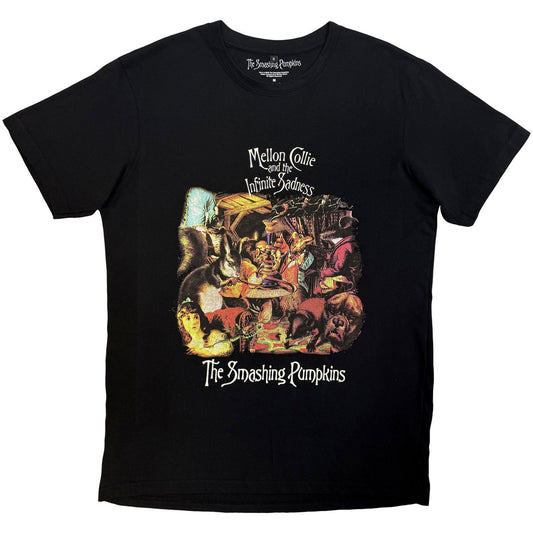 Black - Front - The Smashing Pumpkins Unisex Adult Mellon Collie Animals T-Shirt