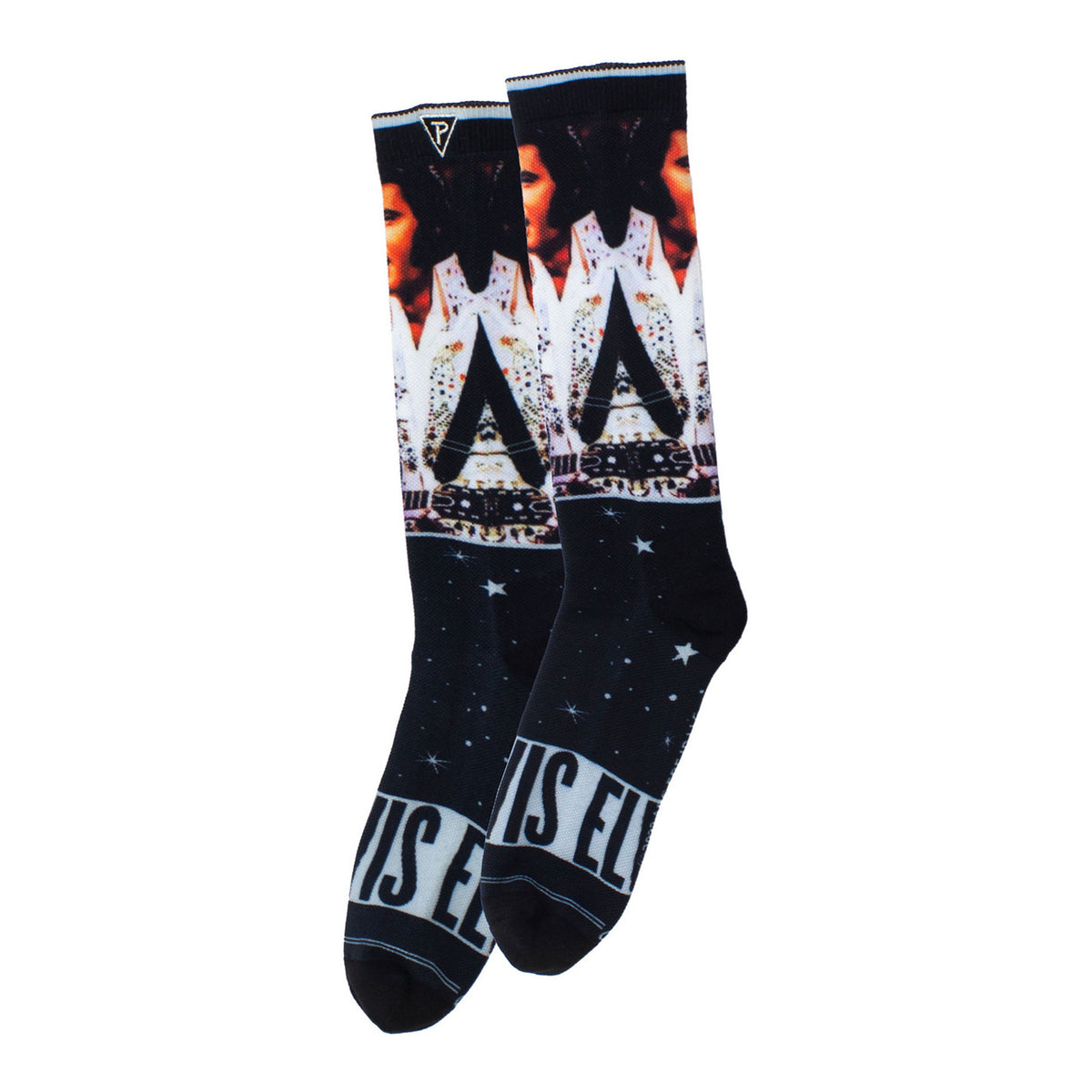 Multicoloured - Pack Shot - Elvis Presley Unisex Adult Mic Sublimation Crew Socks