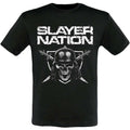 Black - Front - Slayer Unisex Adult Nation 2015 Dates Back Print T-Shirt