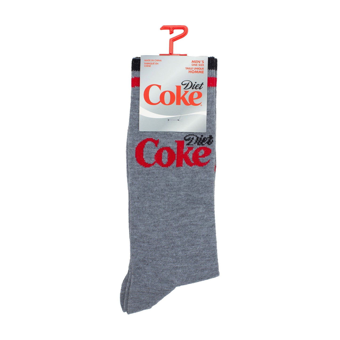 Grey - Pack Shot - Coca-Cola Unisex Adult Diet Coke Crew Socks