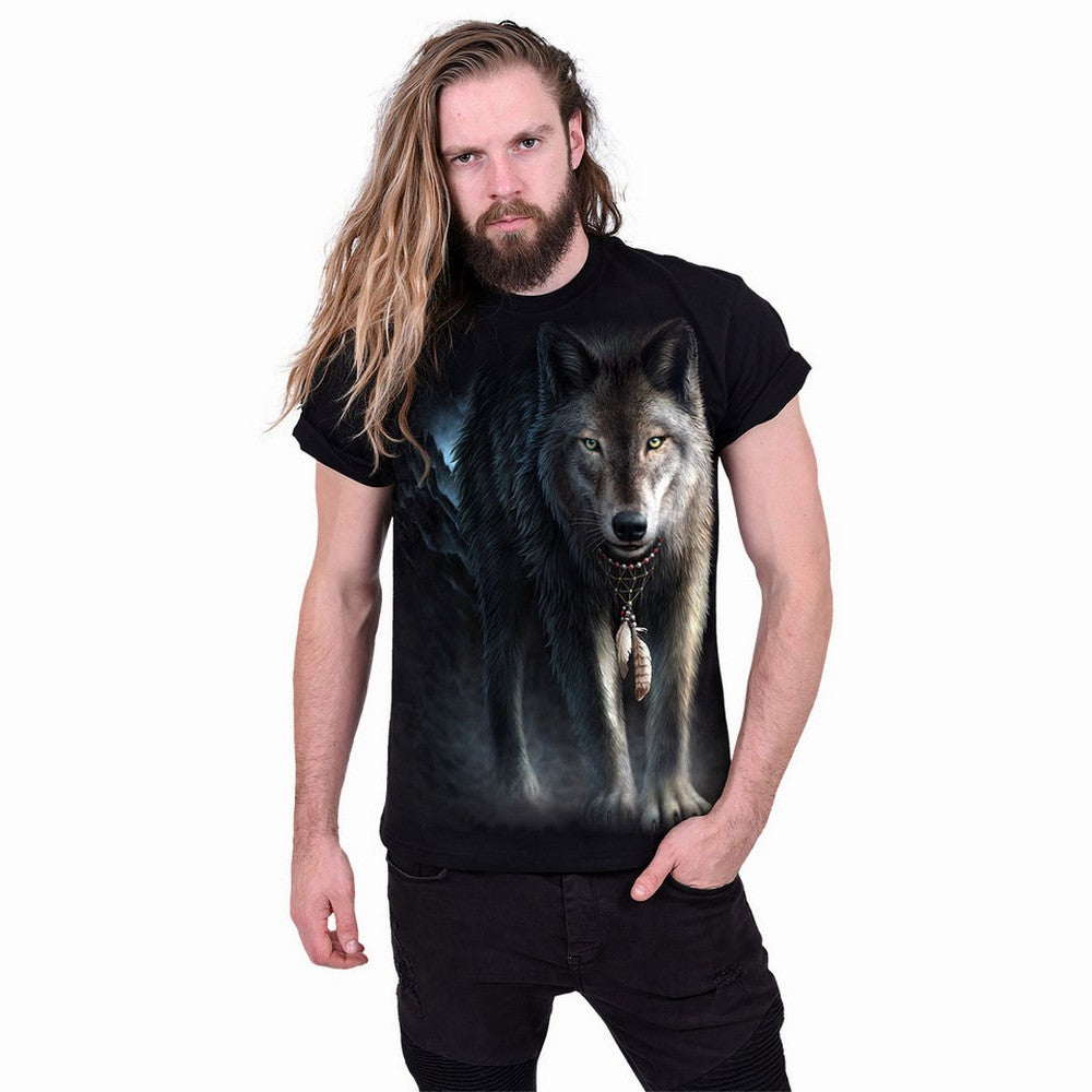 Black - Side - Spiral Direct Unisex Adult From Darkness Back Print T-Shirt