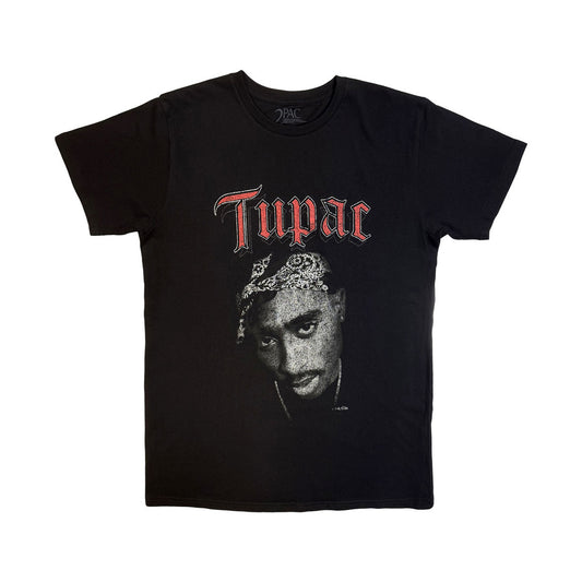 Black - Front - Tupac Shakur Unisex Adult Icon T-Shirt