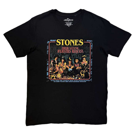 Black - Front - The Rolling Stones Unisex Adult The Satanic Majesties Request T-Shirt