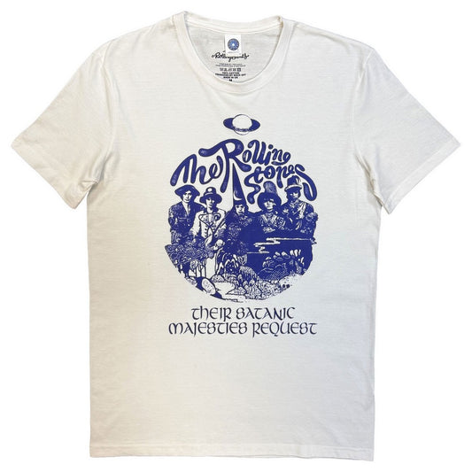 White - Front - The Rolling Stones Unisex Adult The Satanic Majesties Request T-Shirt
