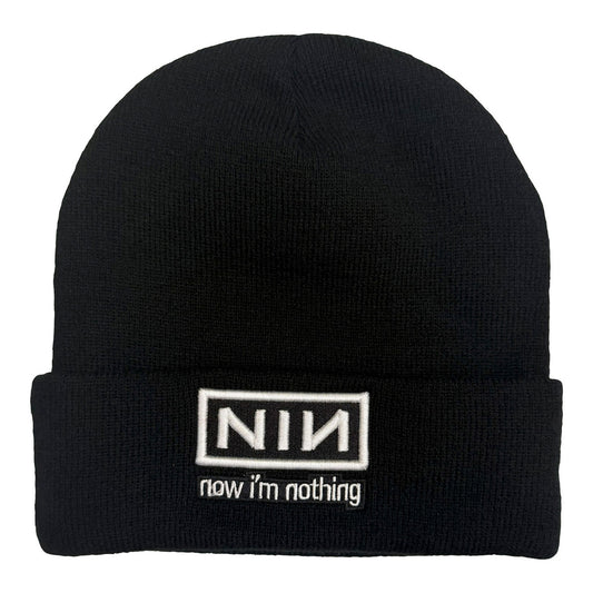 Black - Front - Nine Inch Nails Unisex Adult Now I´m Nothing Beanie
