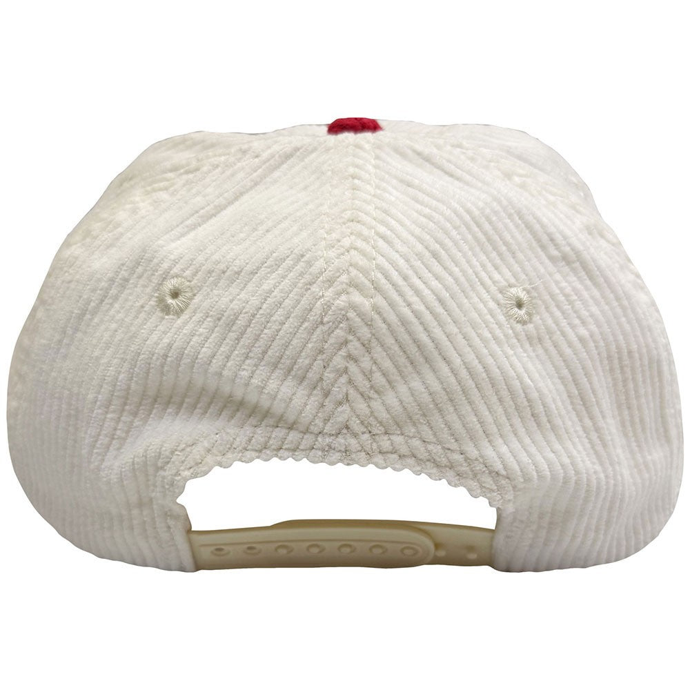 Red-White - Back - Death Row Records Unisex Adult Logo Corduroy Baseball Cap