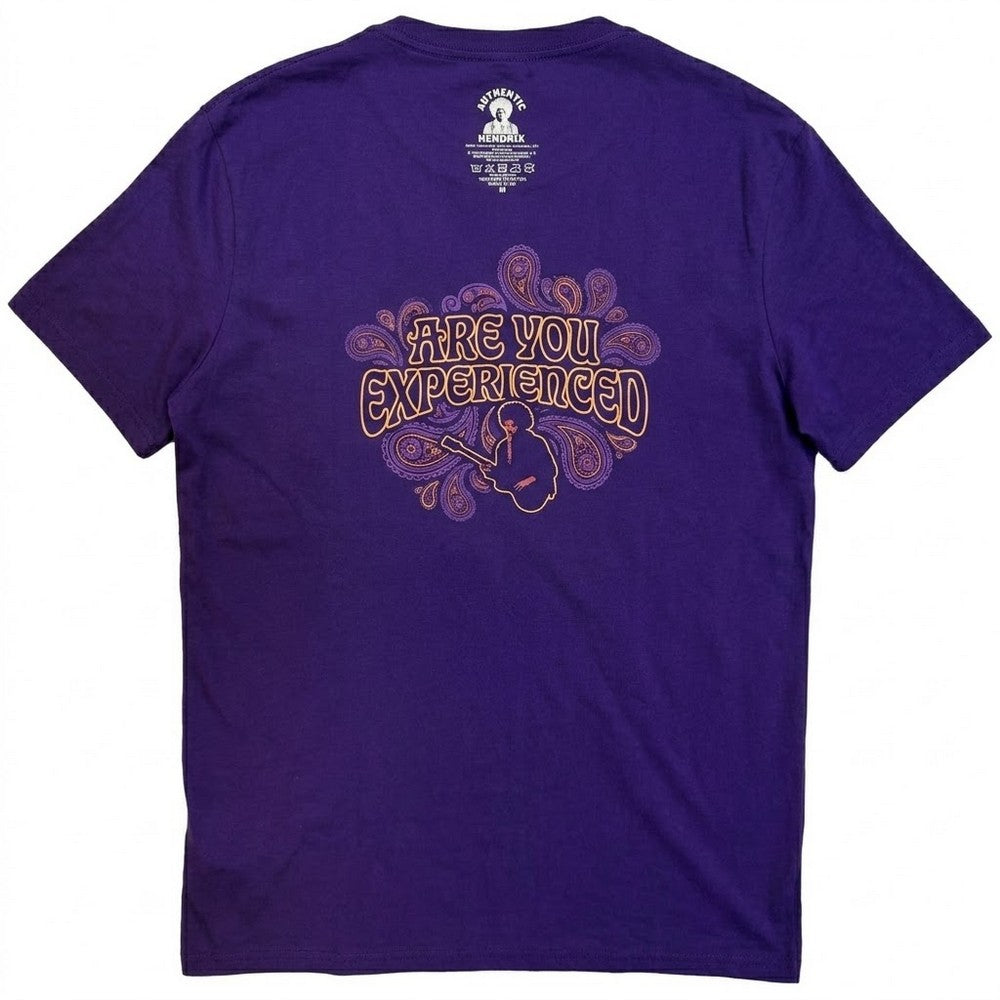 Purple - Back - Jimi Hendrix Unisex Adult Halloween T-Shirt
