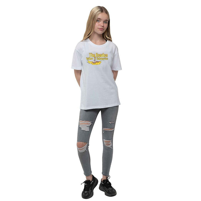 White - Lifestyle - The Beatles Childrens-Kids Yellow Submarine Nothing Is Real T-Shirt