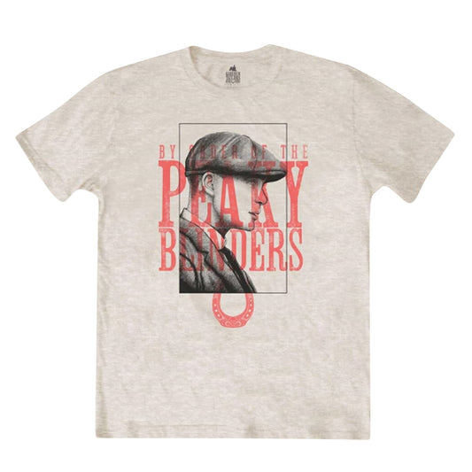 Sand - Front - Peaky Blinders Unisex Adult Tommy Shelby Logo T-Shirt