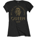 Black - Front - Queen Womens-Ladies We Are The Champions T-Shirt