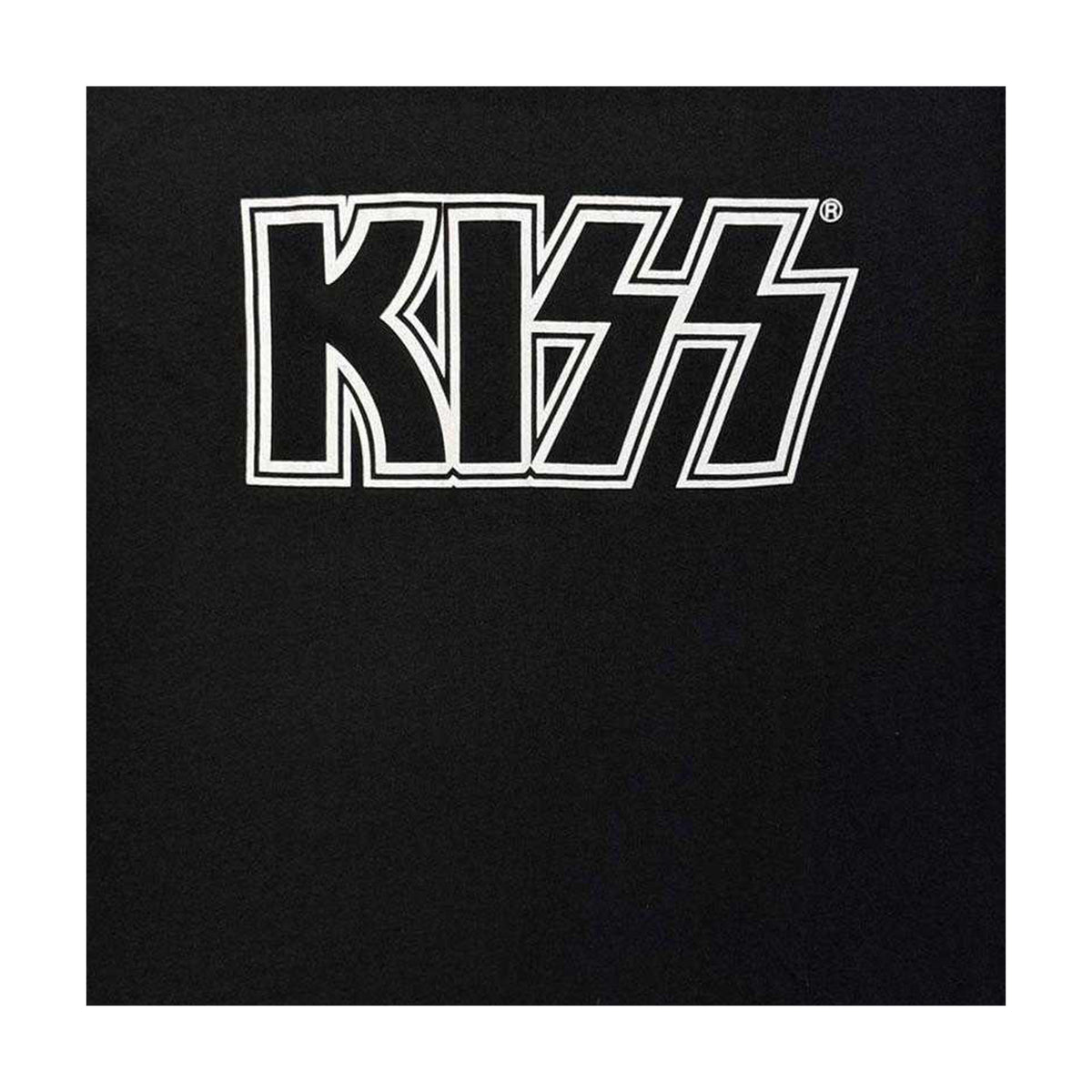 Black - Side - Kiss Unisex Adult Mono Logo Regular T-Shirt