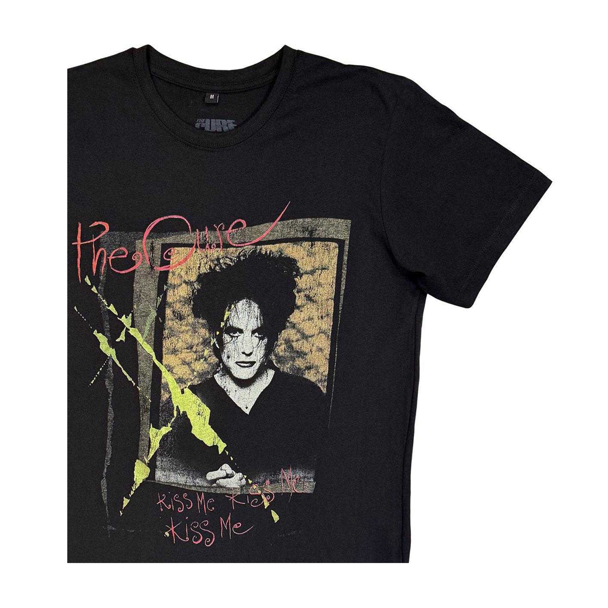 Black - Side - The Cure Unisex Adult Kiss Me Vintage Carbon Back Print T-Shirt